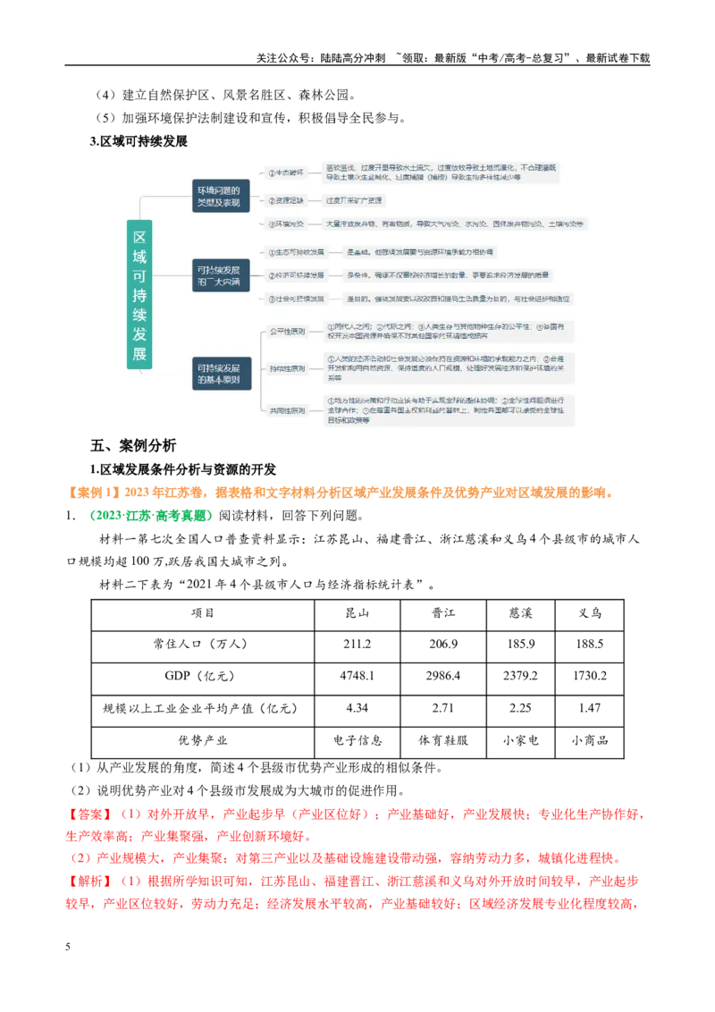 《专题27区域产业结构的调整和区域环境问题的解决措施描述方法与技巧（教师版）_07-地理-高考总复习_二轮复习_2025年_2025年高考地理二轮热点题型归纳与变式演练（新高考通用）》第5页预览