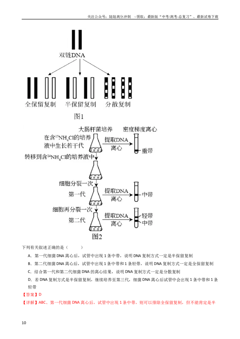 《专题10遗传的分子基础（教师版）_06-生物-高考总复习_专项复习_2024年_十年（2014-2023）高考生物真题分项汇编（全国通用）》第10页预览