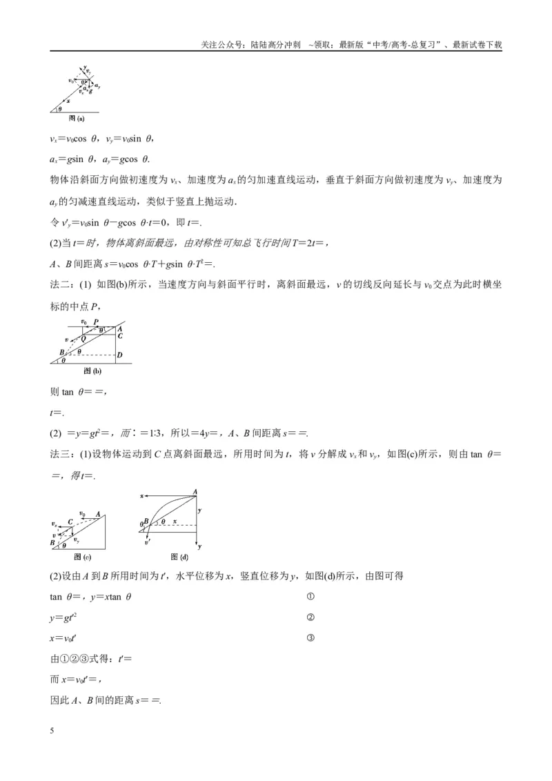 《专题07抛体运动模型---（学生版）_04-物理-高考总复习_专项复习_2025年_2025年高考物理模型与方法》第5页预览