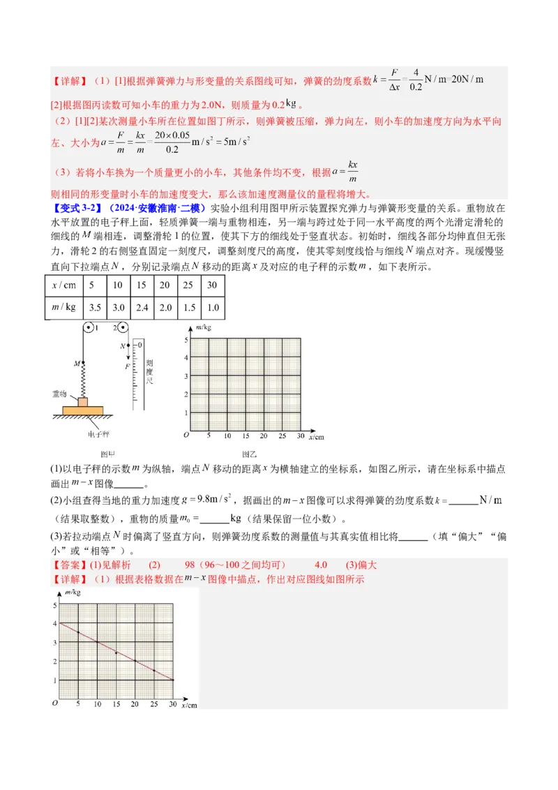 《专题08实验2：探究弹簧弹力与形变量的关系（教师版）_04-物理-高考总复习_一轮复习_2026年-物理高考一轮复习_142026年高考物理一轮复习讲与练（知识点+考向）》第9页预览
