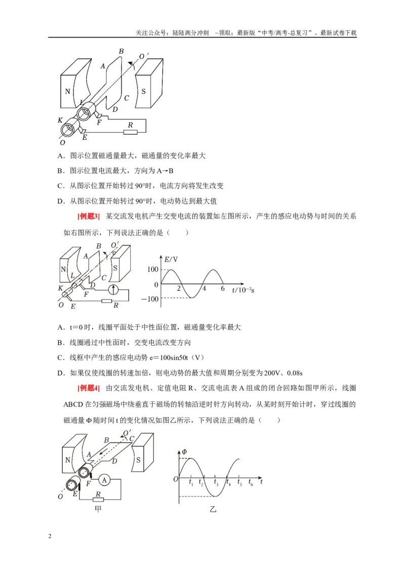 《专题13交流电路（原卷版）_04-物理-高考总复习_专项复习_2024年_2024高考物理复习二级结论题型详解全面复习知识点_资料》第2页预览