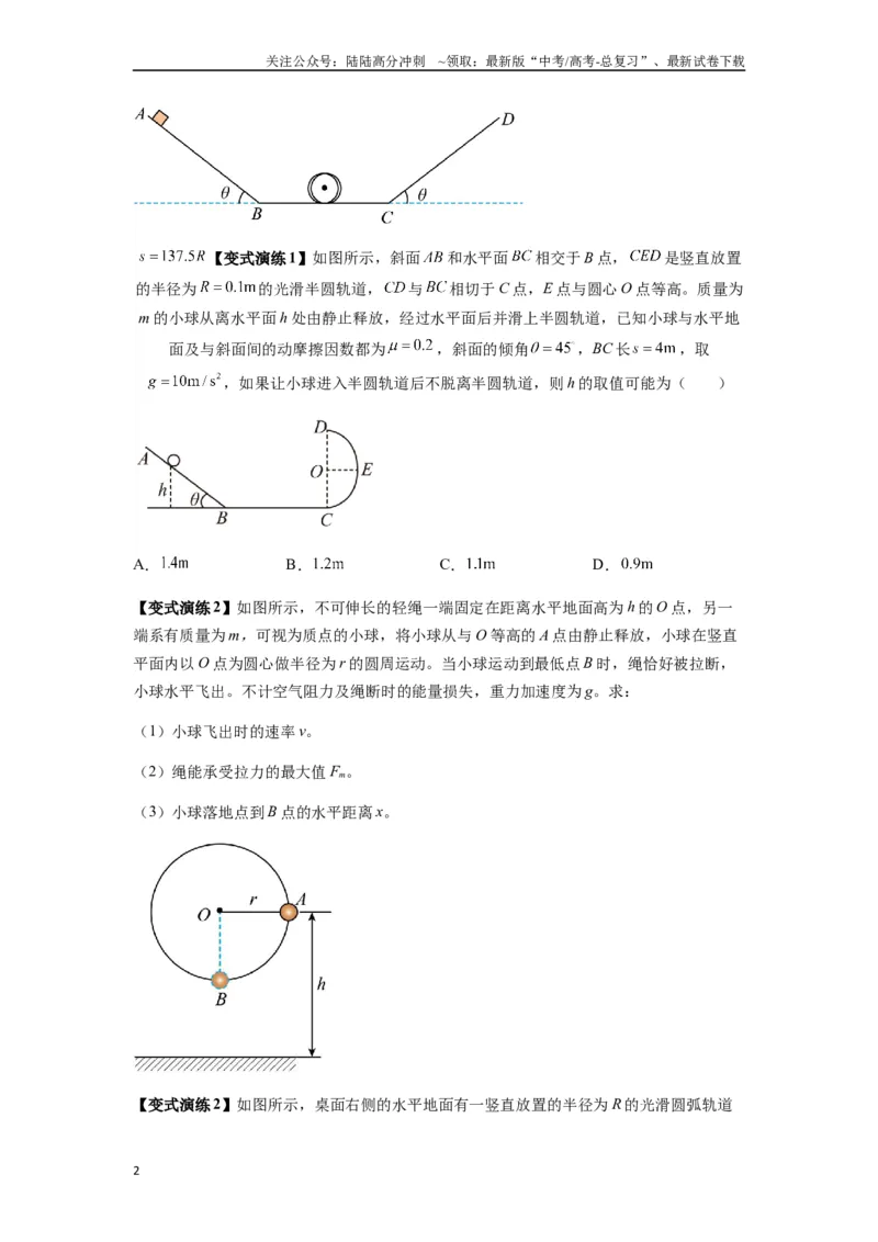 《专题13动力学和能量观点的综合应用（学生版）_04-物理-高考总复习_一轮复习_2025年_2025年高考物理一轮复习热点题型归类》第2页预览