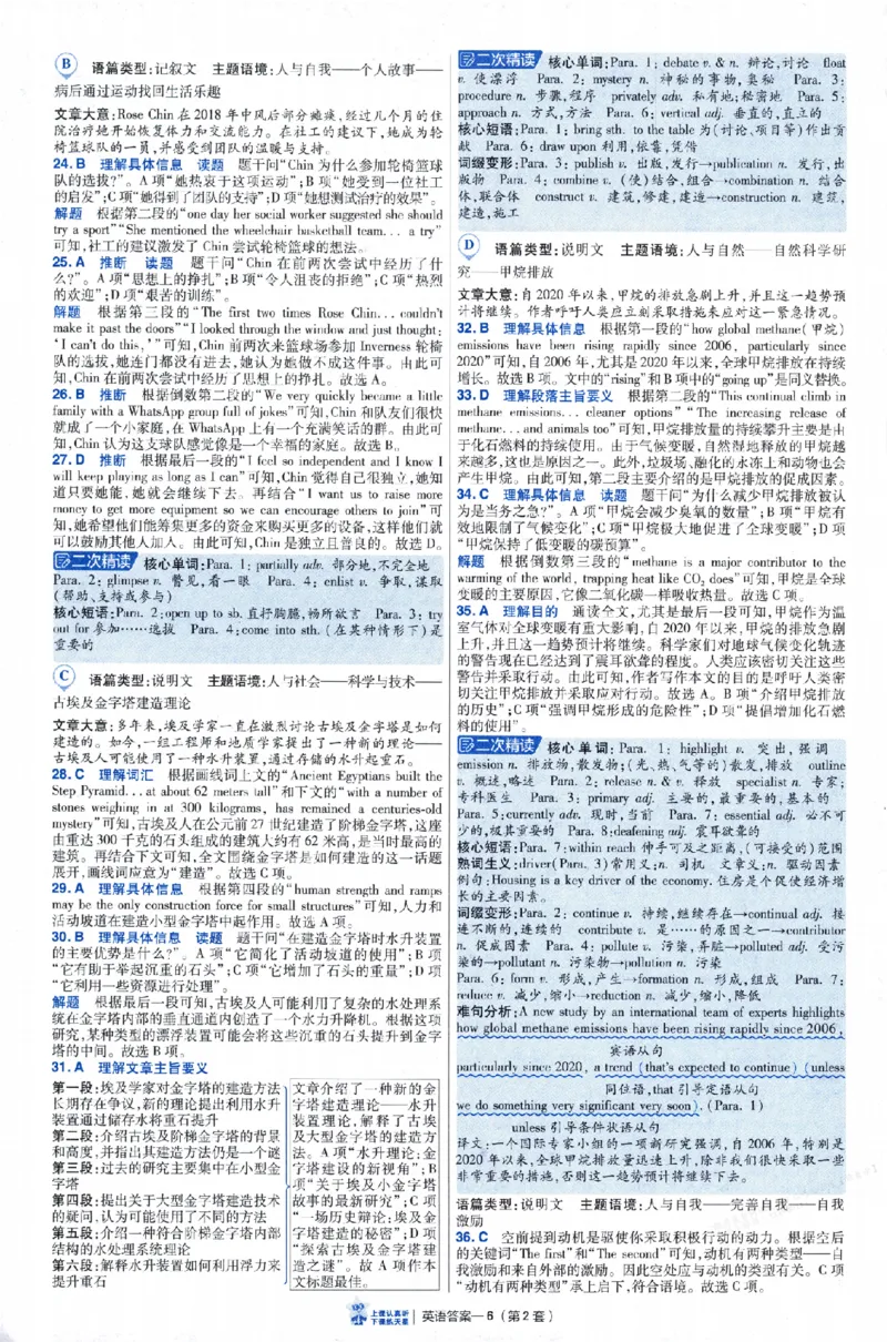 《2026《金考卷·45套汇编》英语解析册_12.2026年4月全国各地高考模拟卷_2026天星金考卷·优秀模拟试卷汇编45套_2026版《金考卷45套》》第10页预览