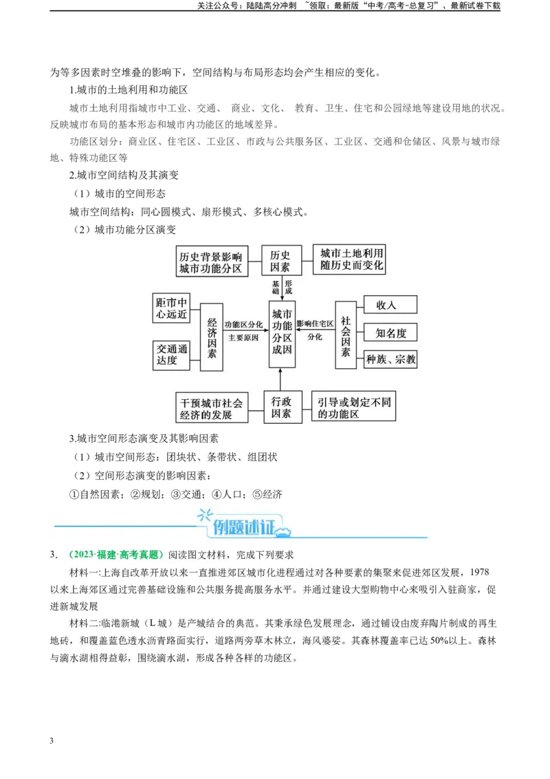 《专题22城乡土地利用及其演变的题型分析（解析版）_07-地理-高考总复习_二轮复习_2024年_2024高考地理二轮复习热点题型归纳与变式演练解题电子版_资料》第3页预览