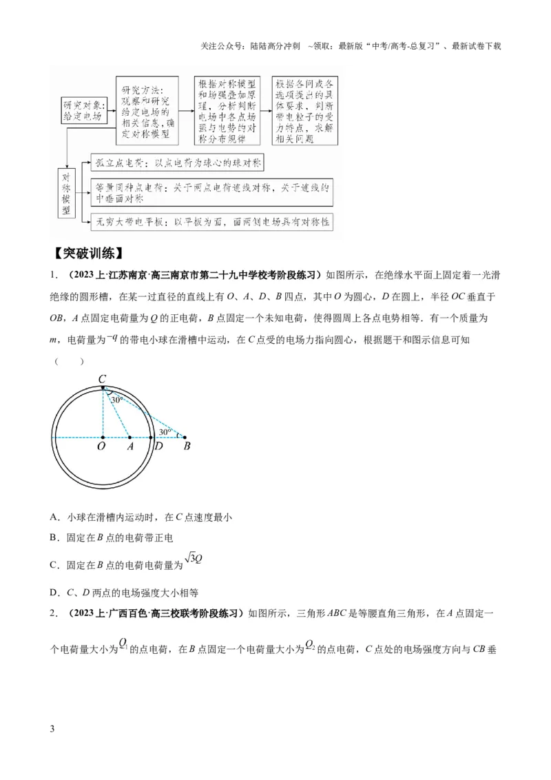 《专题10电场性质的综合应用（原卷版）_04-物理-高考总复习_二轮复习_2024年_2024高考物理二轮复习热点题型归纳与变式演练解题_资料》第3页预览