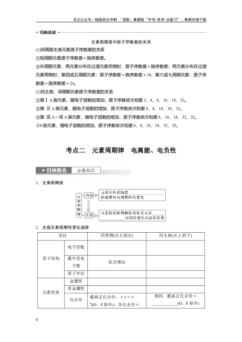 《第6章第31讲　元素周期表、元素的性质_05-化学-高考总复习_一轮复习_2024年_2024高考化学大一轮复习课件讲义新人教版知识总结_2024年高考化学一轮复习讲义（新人教新高考版）》第4页预览