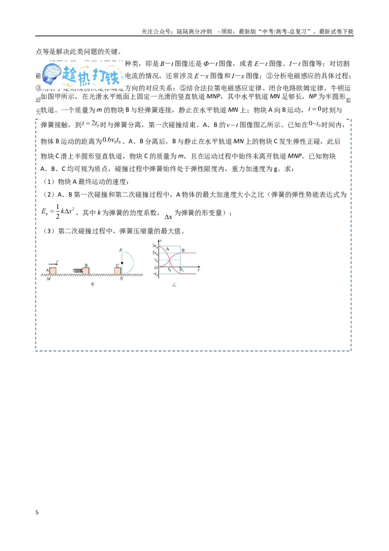 《专题09动力学三大观点（教师版）_04-物理-高考总复习_一轮复习_2025年_2025年高考物理一轮复习知识清单（全国通用）》第5页预览