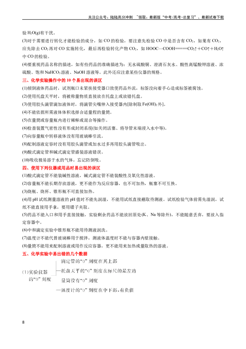 《通关12化学实验综合（教师版）（新高考专用）_05-化学-高考总复习_专项复习_2025年_2025年高考化学抢分秘籍（新高考专用）_2024版_第二部分命题热点通关》第8页预览