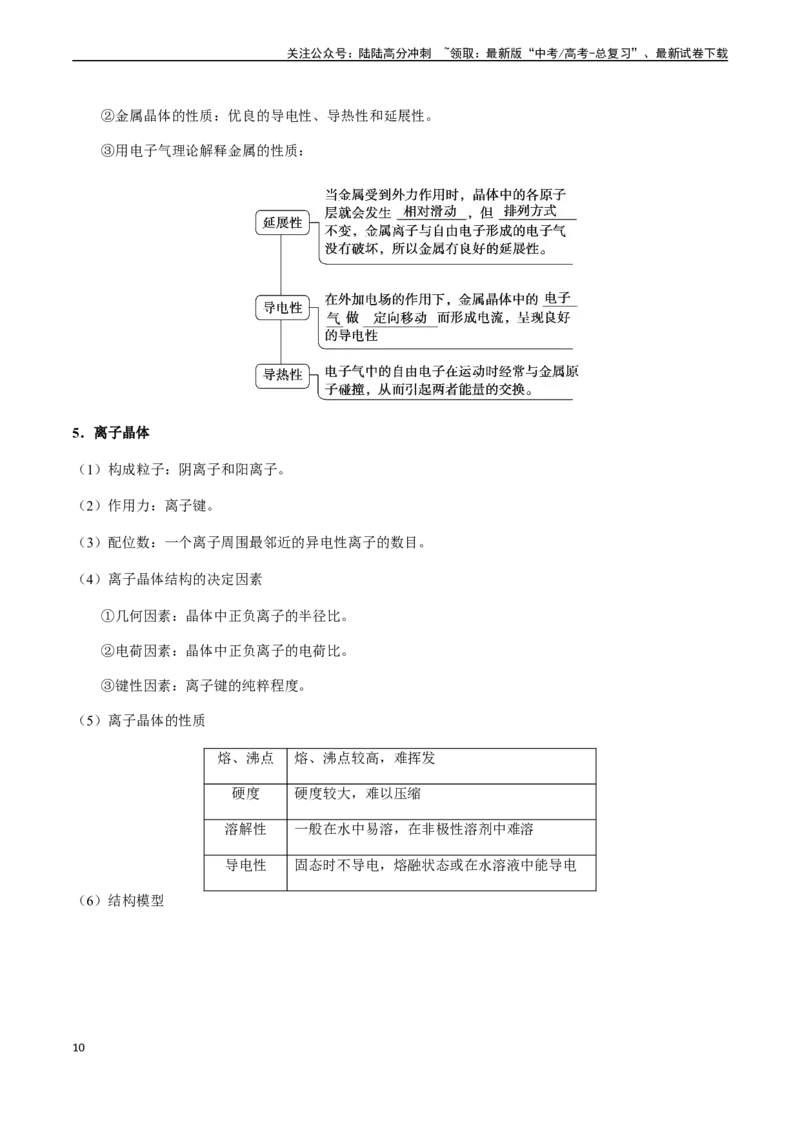 《第66讲常见晶体类型、晶胞结构分析与计算（原卷版）_05-化学-高考总复习_一轮复习_2024年_2024年高考化学一轮·夯基提能复习精讲精练_资料》第10页预览
