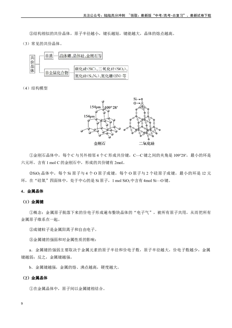 《第66讲常见晶体类型、晶胞结构分析与计算（原卷版）_05-化学-高考总复习_一轮复习_2024年_2024年高考化学一轮·夯基提能复习精讲精练_资料》第9页预览