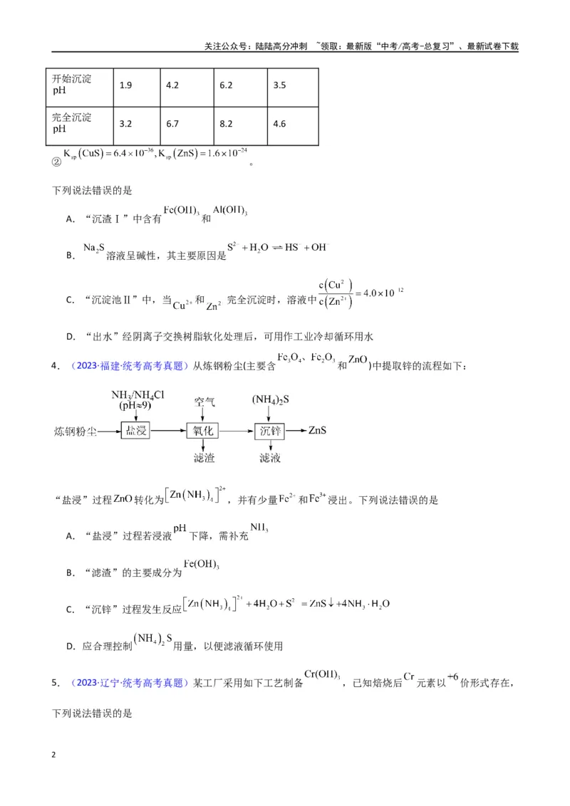 《素养卷04微型化学工艺流程-（新高考专用）（学生版）_05-化学-高考总复习_专项复习_2024年_2024年高考化学小题限时集训（全国通用+新九省专用）_资料》第2页预览