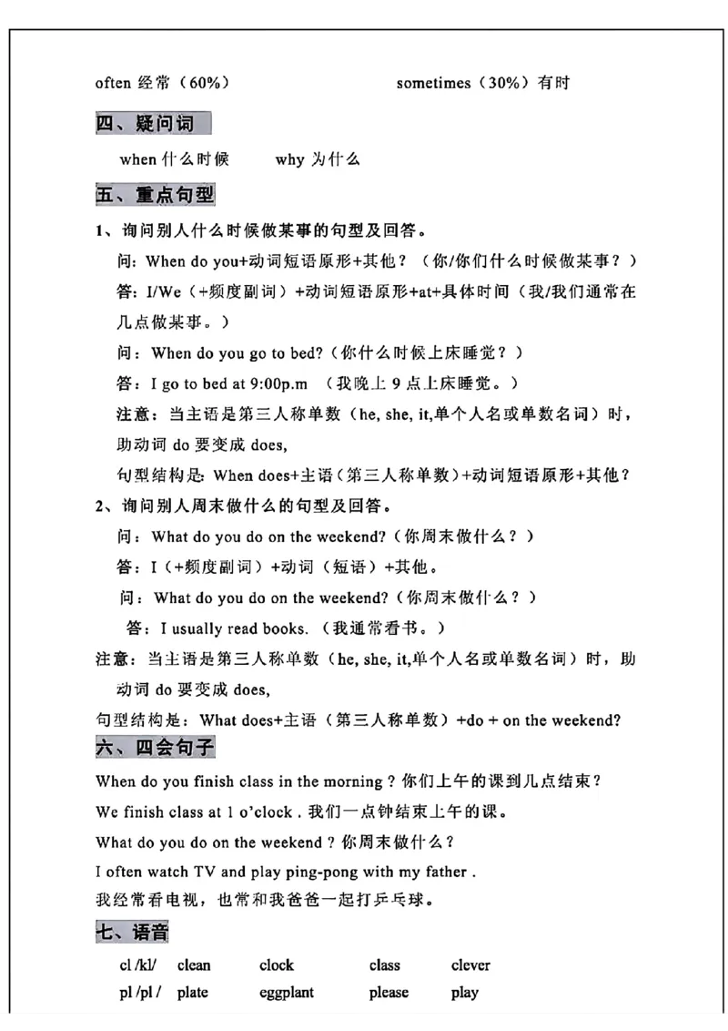 《五年级下册英语寒假预习1-6单元知识点_小学1-6年级全科全套_1-6年级全科下册_五年级_其他补充资料_A抖音小红书头条资料_英语》第2页预览