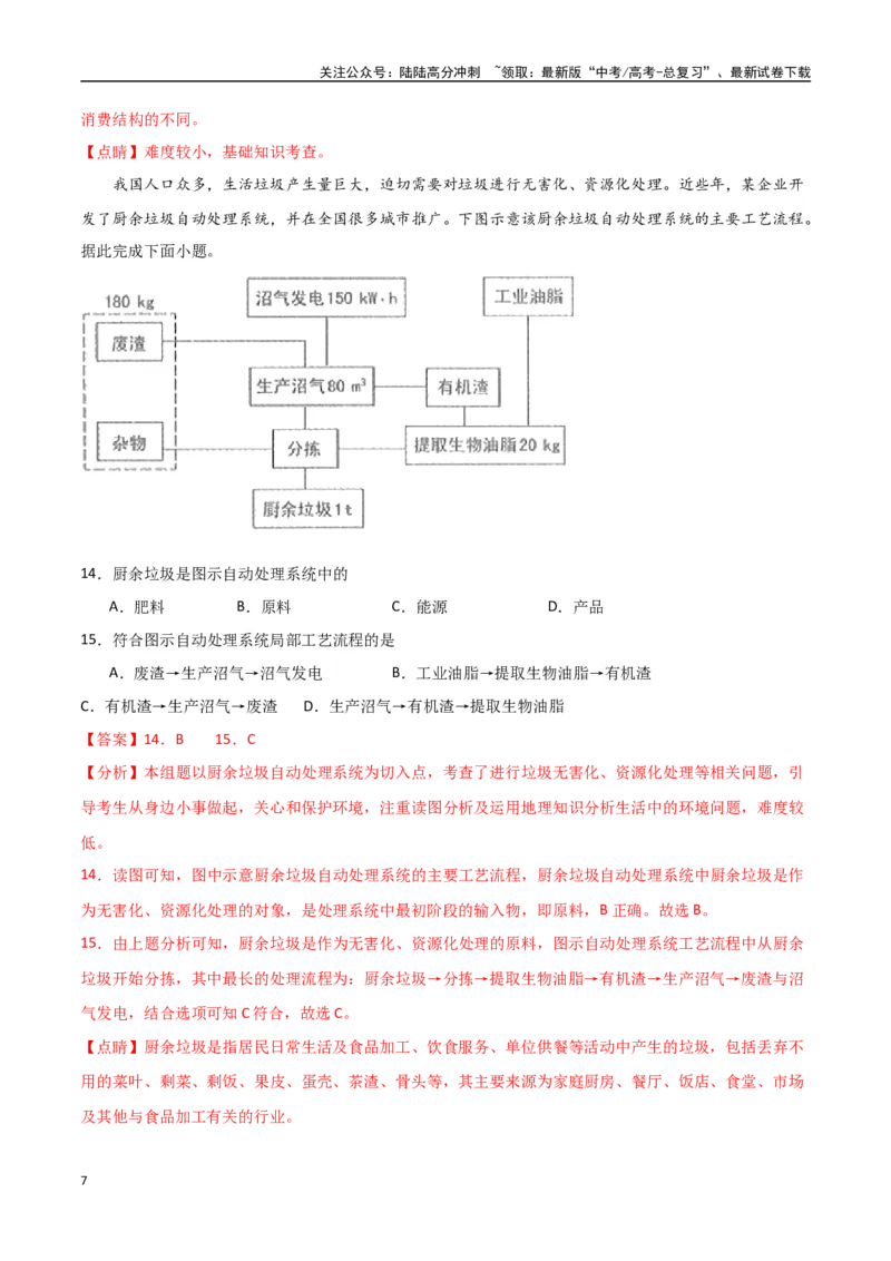 《专题19环境与发展（高频选择题50题）-（全国通用）（解析版）_07-地理-高考总复习_一轮复习_2024年_2024年高考地理一轮题型突破训练（全国通用）_资料_1-资料》第7页预览