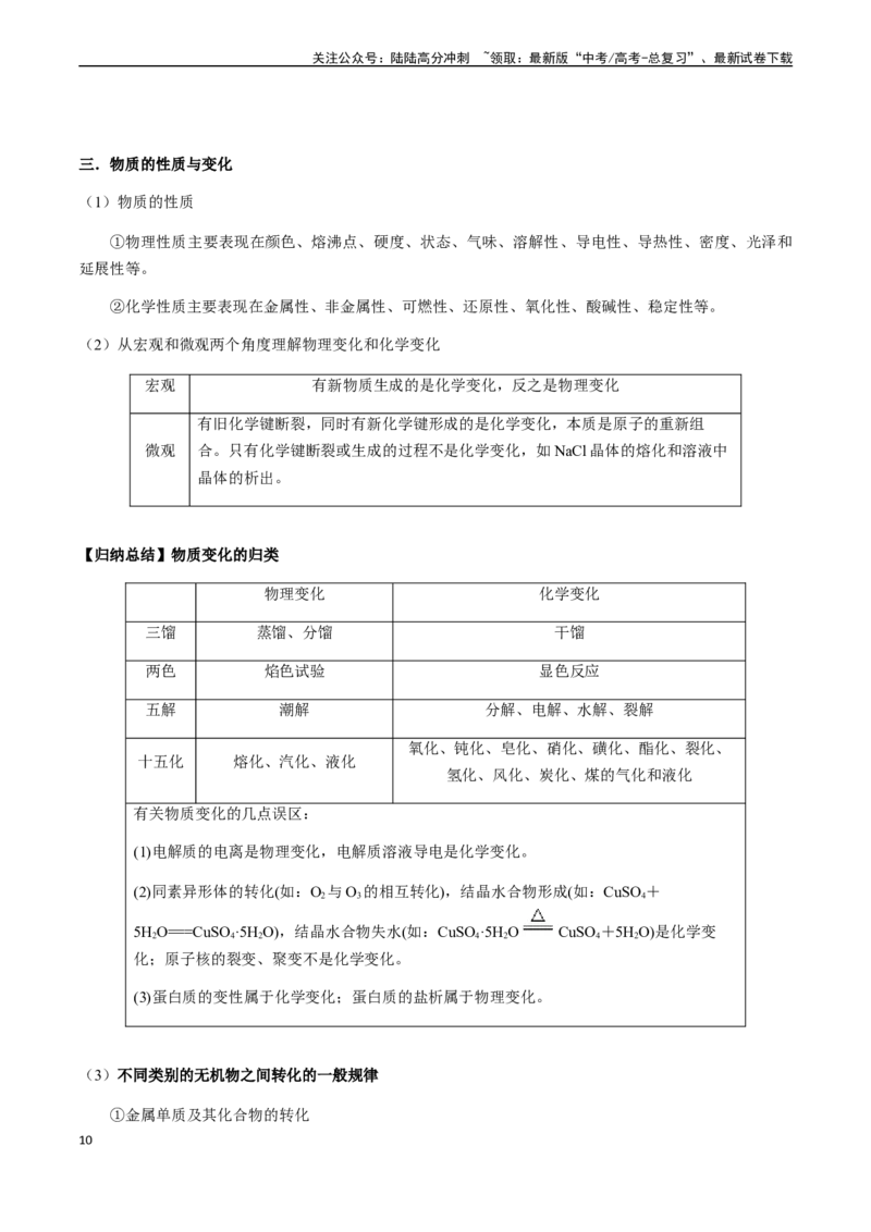 《第6讲物质的组成与分类、胶体（原卷版）_05-化学-高考总复习_一轮复习_2024年_2024年高考化学一轮·夯基提能复习精讲精练_资料》第10页预览