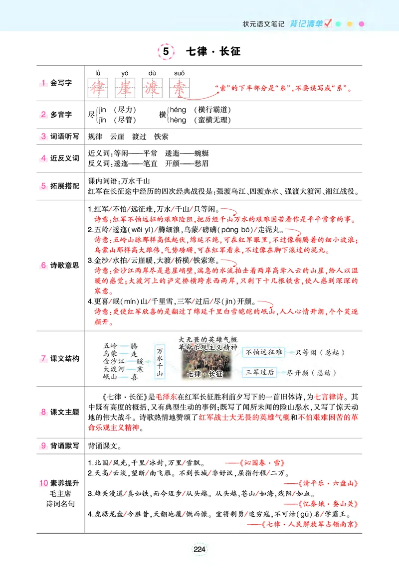 《❤六年级上册状元语文笔记（背记清单）_小学1-6年级全科全套_1-6年级全科上册_六年级_语文_语文六上各课考点总结》第5页预览