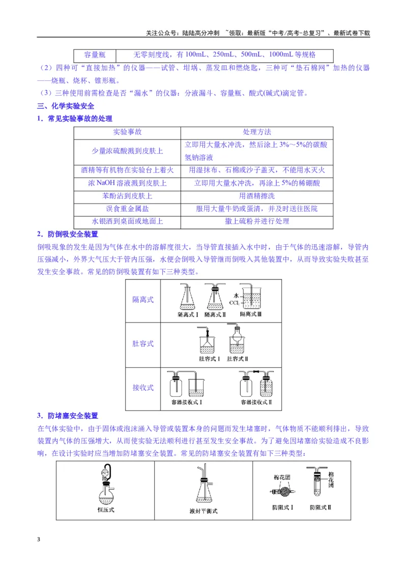 《题型02化学实验基础-（新高考通用）（解析版）_05-化学-高考总复习_二轮复习_2025年_2025年高考化学二轮热点题型归纳与变式演练（新高考通用）》第3页预览
