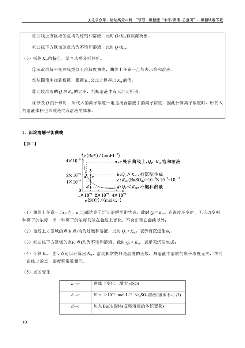 《考点51难溶电解质的溶解平衡（教师版）（新教材新高考）_05-化学-高考总复习_一轮复习_2025年_2025年高考化学一轮·考点讲义练习复习讲义（新教材新高考）_资料》第10页预览