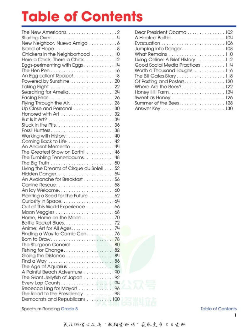 《SpectrumReadingWorkbookG8_小初高学习资料合集（每天更新）_国外原版英文教辅汇总_SpectrumReadingWorkbook》第5页预览