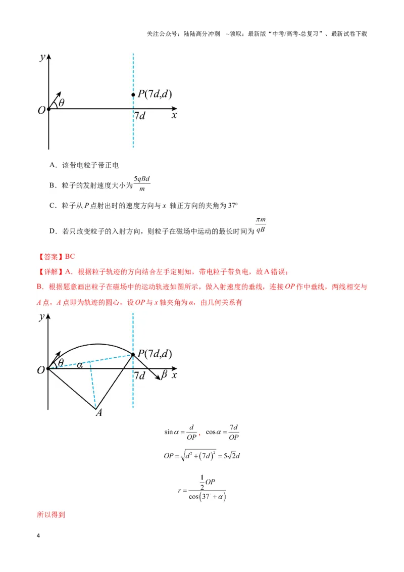 《专题12磁偏转模型中的关键几何条件（解析版）_04-物理-高考总复习_二轮复习_2024年_2024年高考物理二轮复习热点模型与方法备战高考_资料》第4页预览