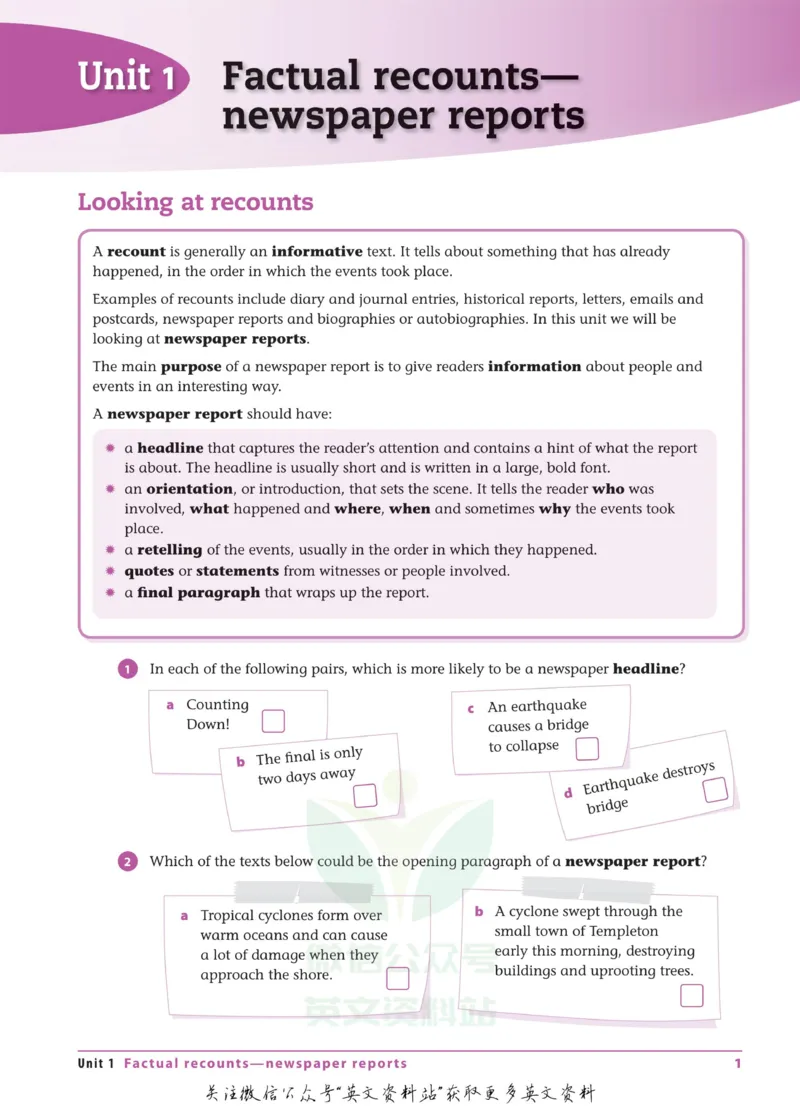 《Writing-Workbook-Year-6_小初高学习资料合集（每天更新）_国外原版英文教辅汇总_澳大利亚写作练习册WritingWorkbook六册》第8页预览