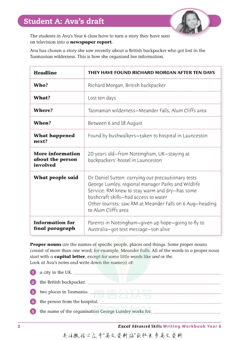 《Writing-Workbook-Year-6_小初高学习资料合集（每天更新）_国外原版英文教辅汇总_澳大利亚写作练习册WritingWorkbook六册》第9页预览