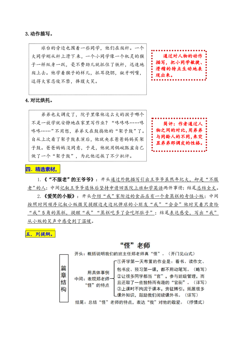 《五（下）语文第五单元《形形色色的人》名师指导和佳作点评_小学1-6年级全科全套_1-6年级全科下册_五年级_五年级下语文_语文五下作文类》第5页预览