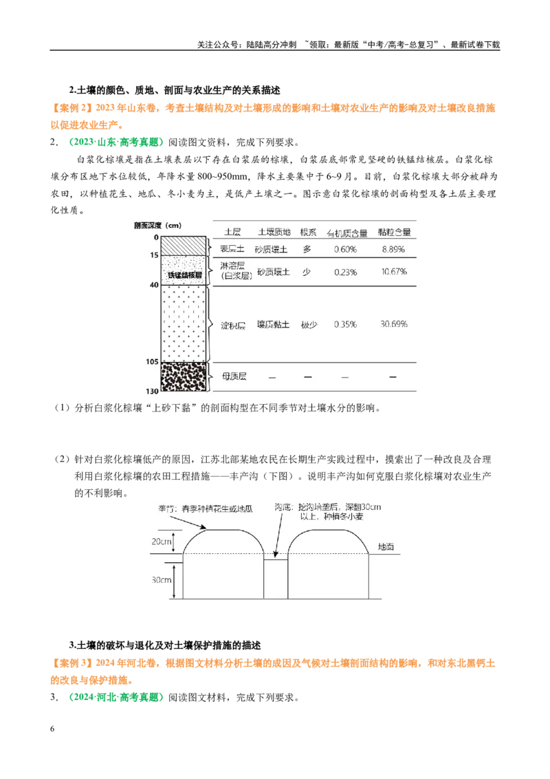 《专题20土壤热点问题描述的方法技巧（学生版）_07-地理-高考总复习_二轮复习_2025年_2025年高考地理二轮热点题型归纳与变式演练（新高考通用）》第6页预览