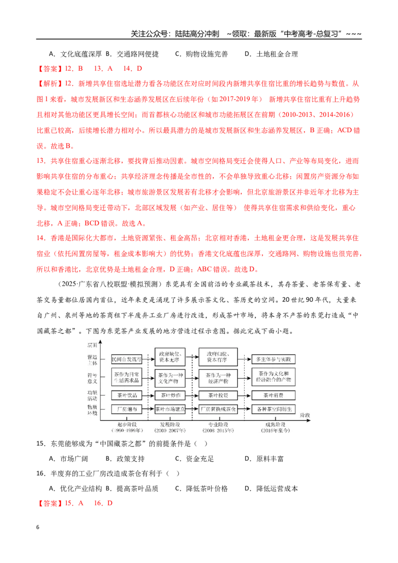 《专题十产业区位因素（综合训练）（福建专用）（教师版）_07-地理-高考总复习_一轮复习_2026年-地理高考一轮复习_2026年高考地理一轮课件+讲义+练习（福建专用）-G328》第6页预览