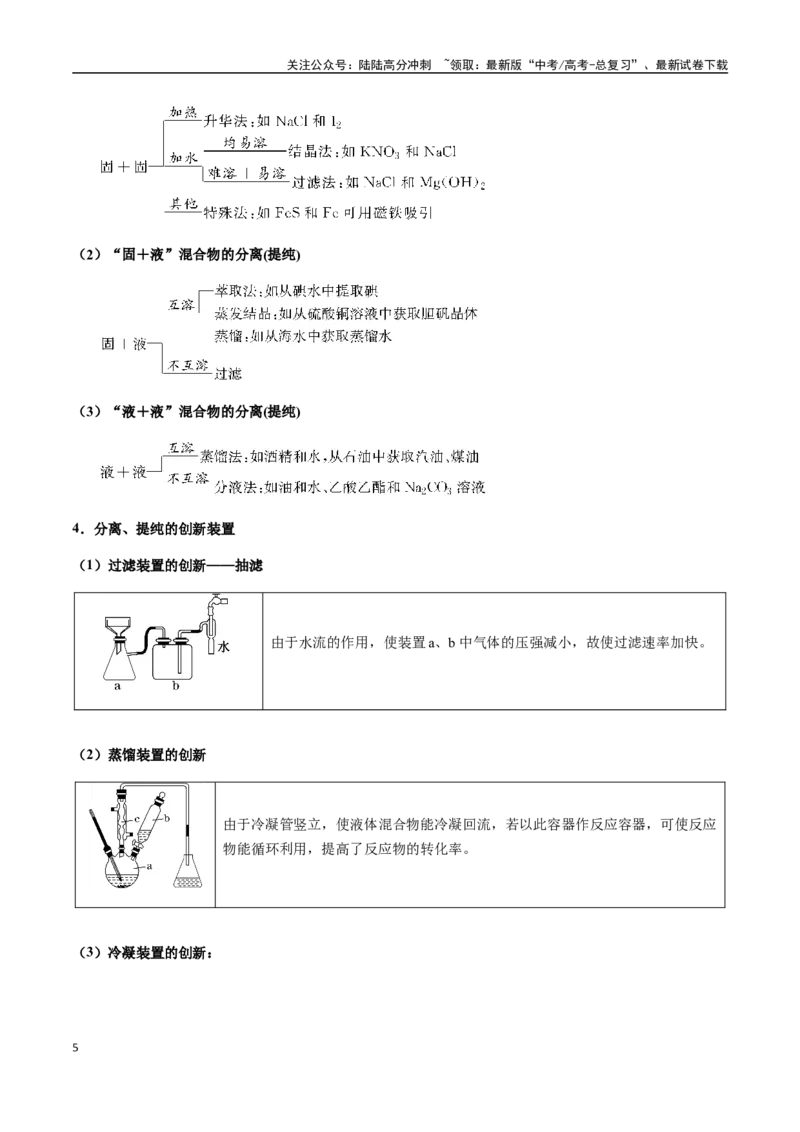 《考点66物质的分离、提纯、检验、鉴别（教师版）（新教材新高考）_05-化学-高考总复习_一轮复习_2025年_2025年高考化学一轮·考点讲义练习复习讲义（新教材新高考）_资料》第5页预览