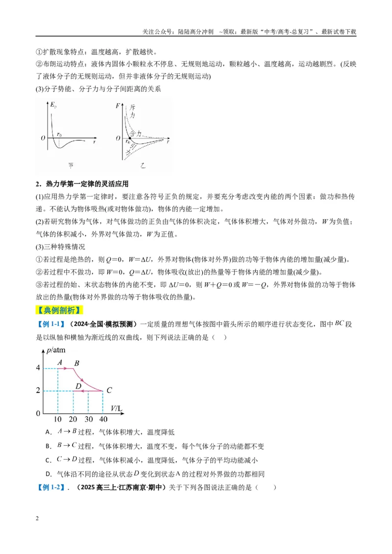 《专题07热、光、原、振动与波（原卷版）_04-物理-高考总复习_二轮复习_2025年_2025年高考物理二轮热点题型归纳与变式演练（新高考通用）》第2页预览