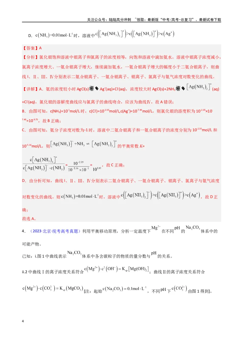 《素养卷03水溶液中的离子反应与平衡平衡图像-（新高考专用）（教师版）_05-化学-高考总复习_专项复习_2024年_2024年高考化学小题限时集训（全国通用+新九省专用）_资料》第4页预览