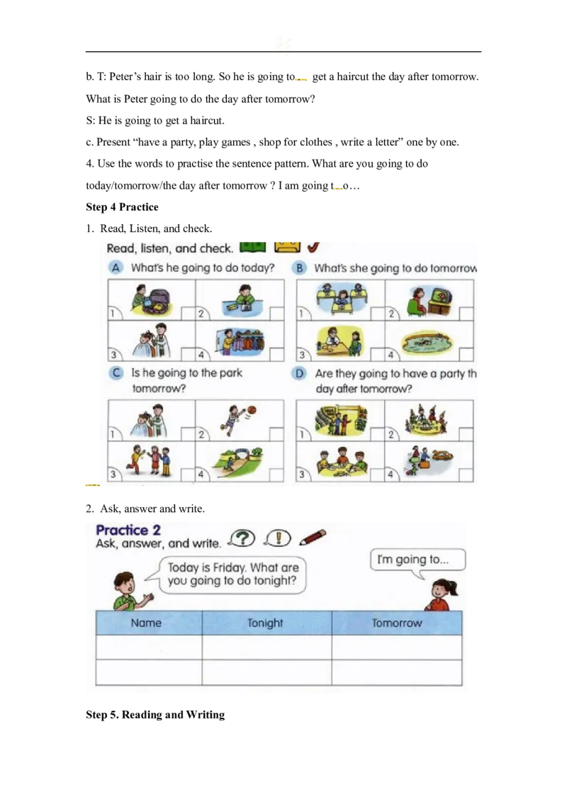 《Unit1MakingPlans｜广东开心英语_小学1-6年级全科全套_1-6年级全科下册_五年级_五年级下英语_广东开心版小学英语五下全套教学资料_广东开心版小学英语五下：Word教案_第01套：Word教案》第3页预览
