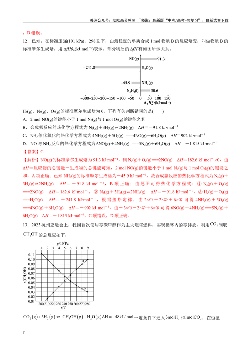 《阶段检测卷04化学反应原理（教师版）_05-化学-高考总复习_一轮复习_2025年_2025年高考化学一轮复习考点复习卷（新高考通用）》第7页预览
