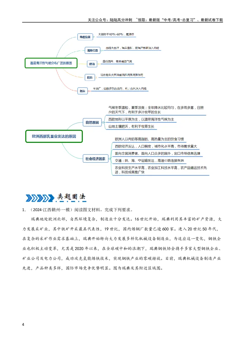 《区域突破世界地理（6大热点区域）（原卷版）_07-地理-高考总复习_专项复习_2024年_2024年新高考地理大题突破限时集训大题专题精做_资料》第4页预览