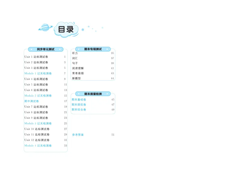 《黄冈全优卷英语5年级下册NJ版_小学1-6年级全科全套_1-6年级全科下册_五年级_五年级下英语_英语五下沪教牛津版》第4页预览