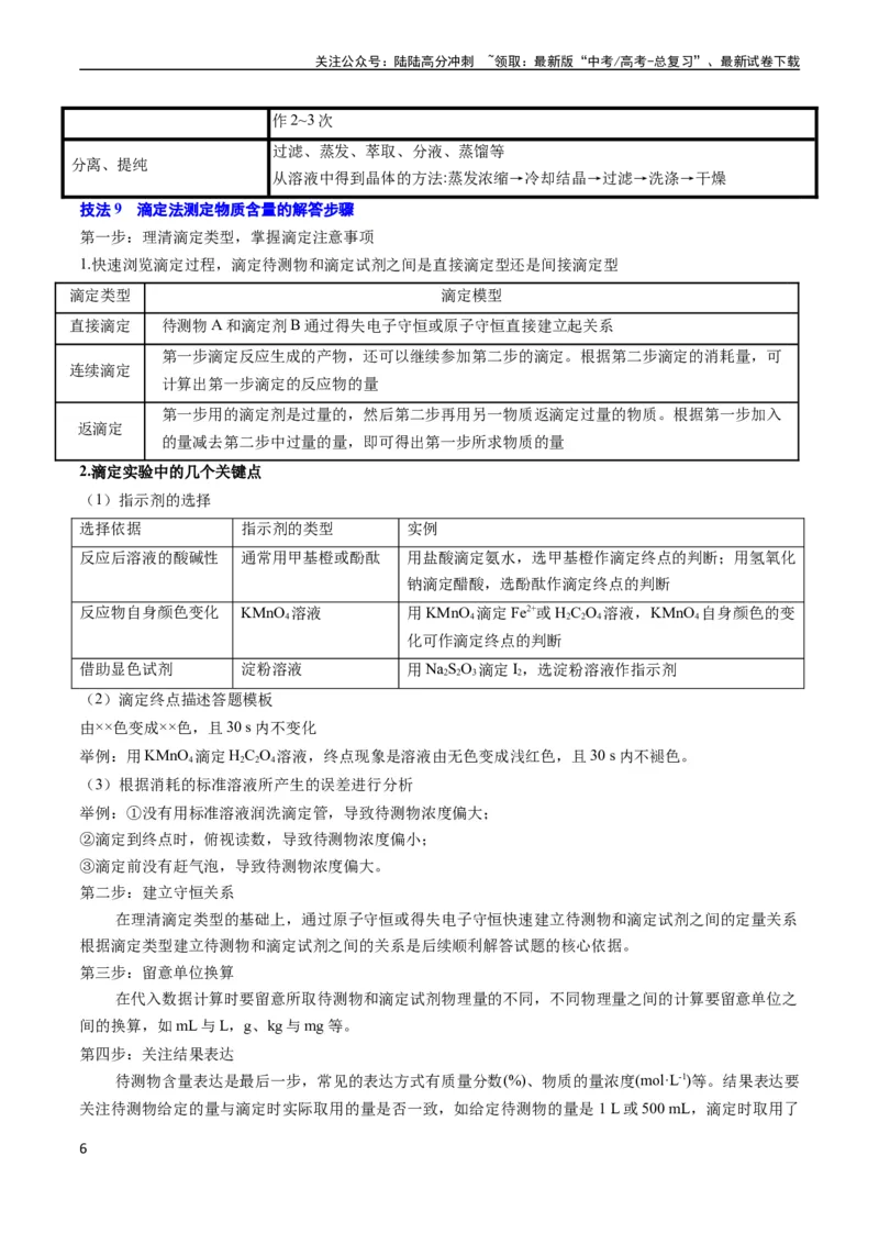 《通关12化学实验综合（解析版）（新高考专用）_05-化学-高考总复习_专项复习_2024年_2024年高考化学抢分秘籍（新高考专用）_第二部分命题热点通关》第6页预览
