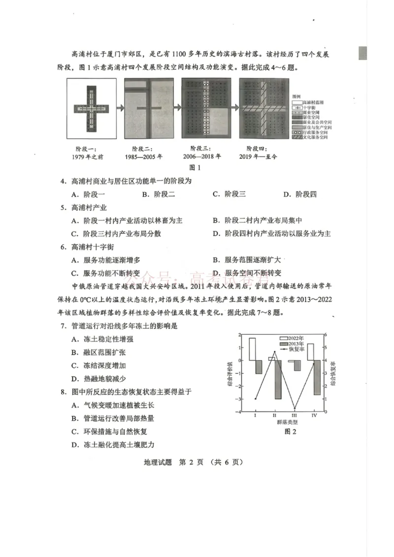 《黑龙江省哈尔滨市2026年高三第一次模拟考试地理_12.2026年4月全国各地高考模拟卷_2026年4月_2026届黑龙江省哈尔滨市高三下学期第一次模拟考试全科》第2页预览