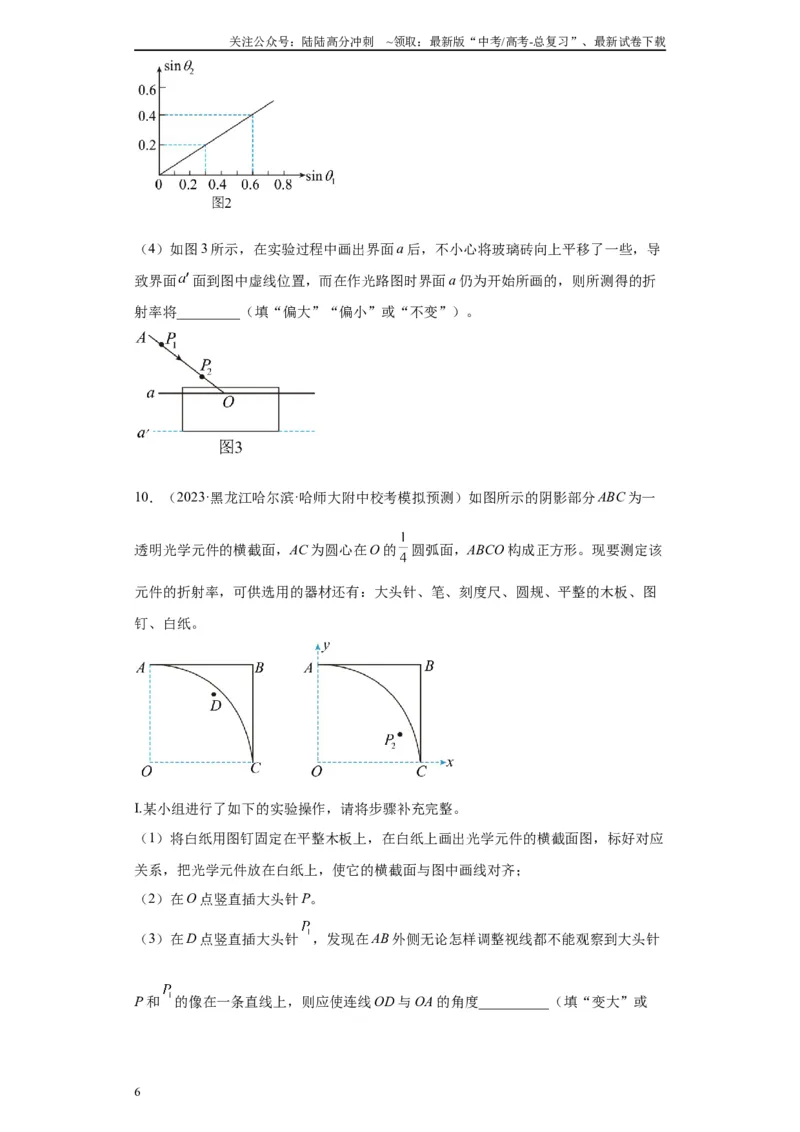 《专题13光学相关实验（原卷版）_04-物理-高考总复习_专项复习_2024年_2024年高考物理实验重难点满分冲刺集训（全国通用）_资料》第6页预览