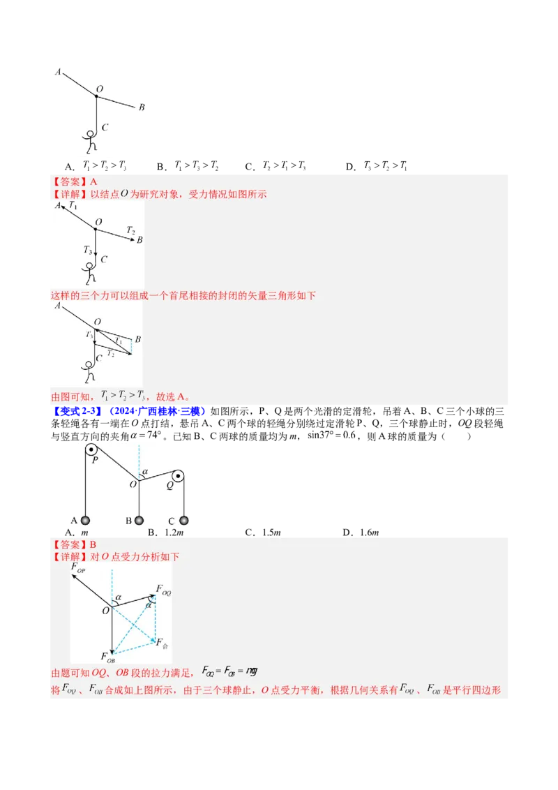 《专题07共点力的平衡（教师版）_04-物理-高考总复习_一轮复习_2026年-物理高考一轮复习_142026年高考物理一轮复习讲与练（知识点+考向）》第6页预览