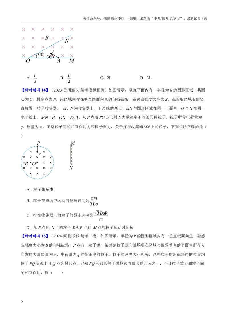 《专题09带电粒子在电磁场中的运动（分层练）（原卷版）_04-物理-高考总复习_二轮复习_2024年_2024年高考物理二轮复习高频考点追踪与预测（新高考专用）_分层练》第9页预览