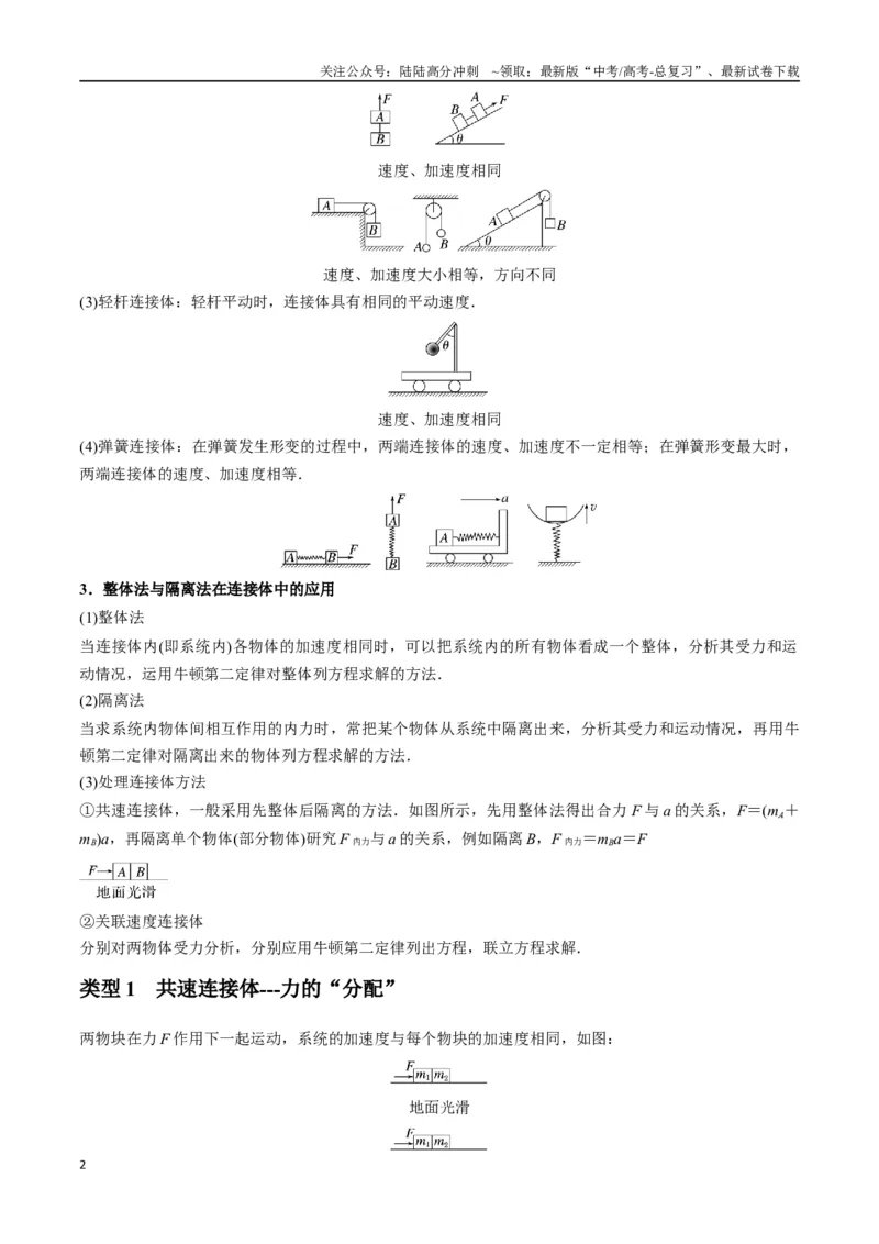 《专题06牛顿运动定律的综合应用（学生版）_04-物理-高考总复习_一轮复习_2025年_2025年高考物理一轮复习热点题型归类》第2页预览