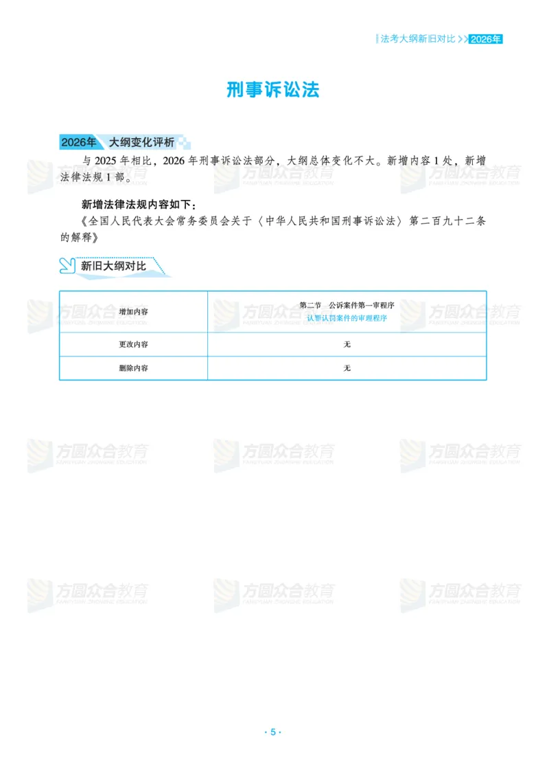 《众合教育2026年法考大纲变化速递_2026法考客观_2026法考客观_众-H》第7页预览