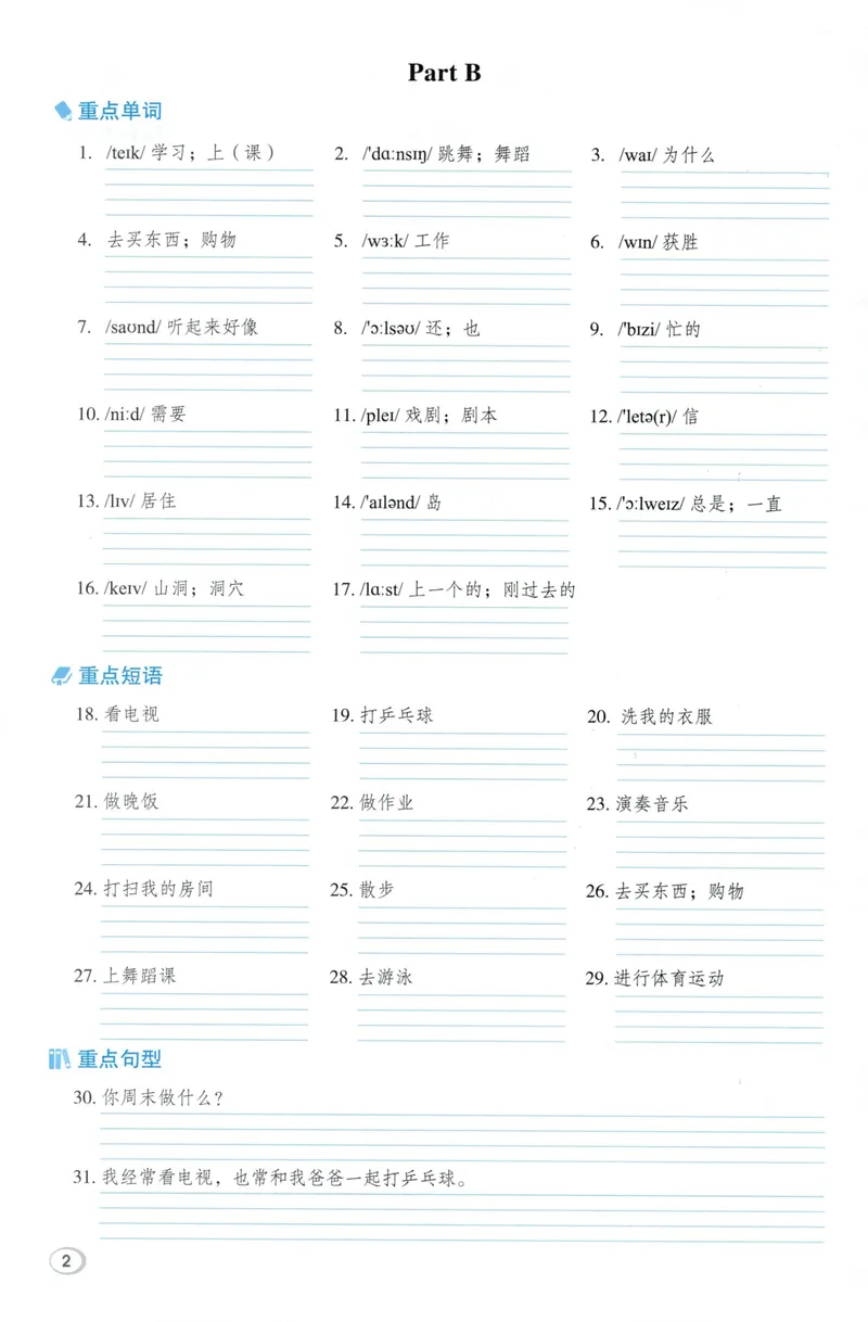 《五年级英语下册人教PEP版26春《典中点》基础默写本_小初高学习资料合集（每天更新）_2026春英语《小学典中点》人教版+外研版_26春《典中点》英语人教PEP版》第6页预览