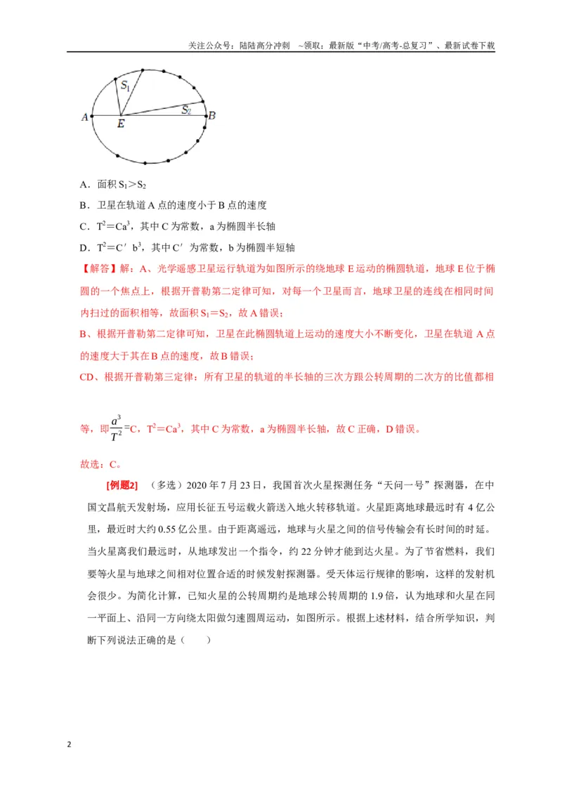 《专题08天体运动（解析版）_04-物理-高考总复习_专项复习_2024年_2024高考物理三轮冲刺复习热点知识讲练题型归纳练_资料》第2页预览