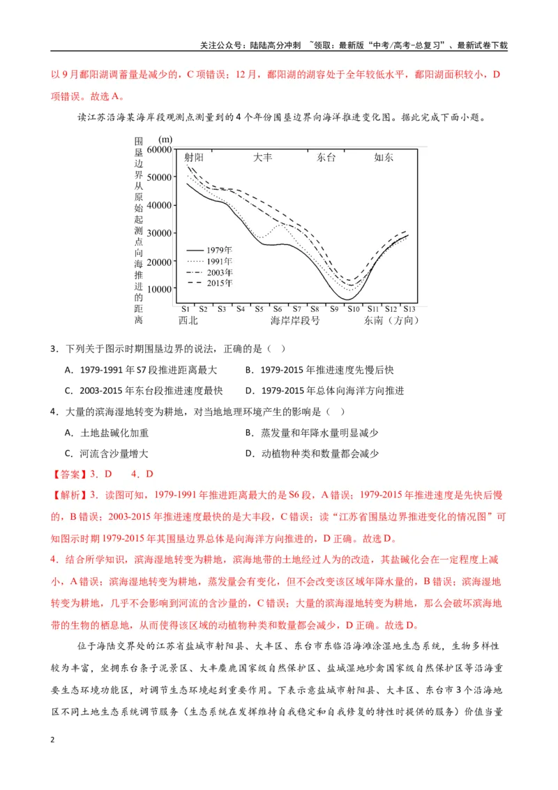 《专题20资源环境与区域发展（高频选择题50题）-（新高考通用）（教师版）_07-地理-高考总复习_一轮复习_2025年_2025年高考地理一轮题型必刷题（新高考通用）》第2页预览