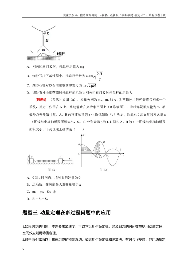 《专题13动量定理及应用（原卷版）_04-物理-高考总复习_专项复习_2024年_2024高考物理三轮冲刺复习热点知识讲练题型归纳练_资料》第5页预览
