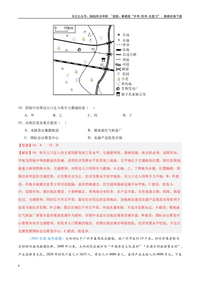 《专题12区域发展解析版_07-地理-高考总复习_专项复习_2025年_2022-2024高考地理真题分类汇编（全国通用）》第8页预览