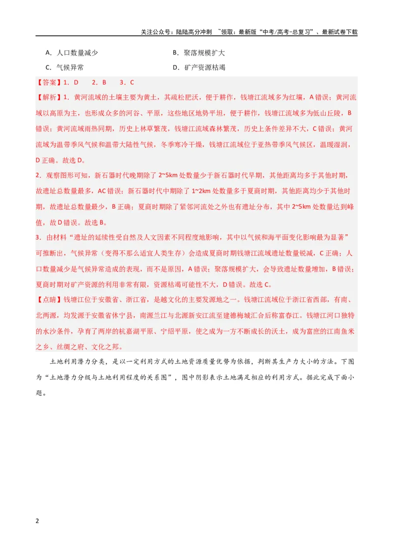 《单元提升卷09城市（解析版）_07-地理-高考总复习_一轮复习_2024年_2024年高考地理一轮复习考点通关卷（新高考）_单元提升卷》第2页预览