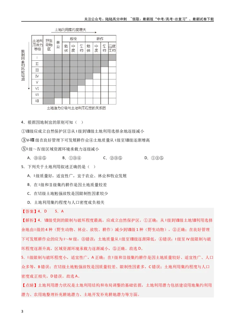 《单元提升卷09城市（解析版）_07-地理-高考总复习_一轮复习_2024年_2024年高考地理一轮复习考点通关卷（新高考）_单元提升卷》第3页预览