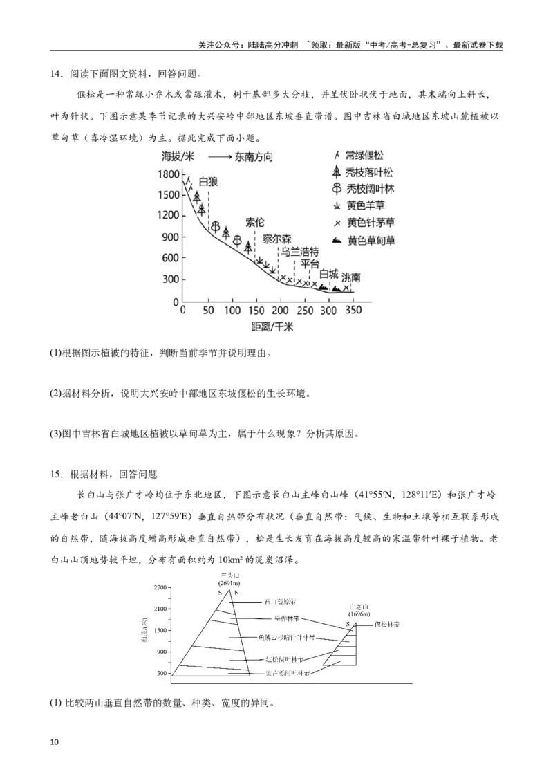 《专题11自然环境的整体性和差异性（高频非选择题50题）-（新高考通用）（学生版）_07-地理-高考总复习_一轮复习_2025年_2025年高考地理一轮题型必刷题（新高考通用）》第10页预览